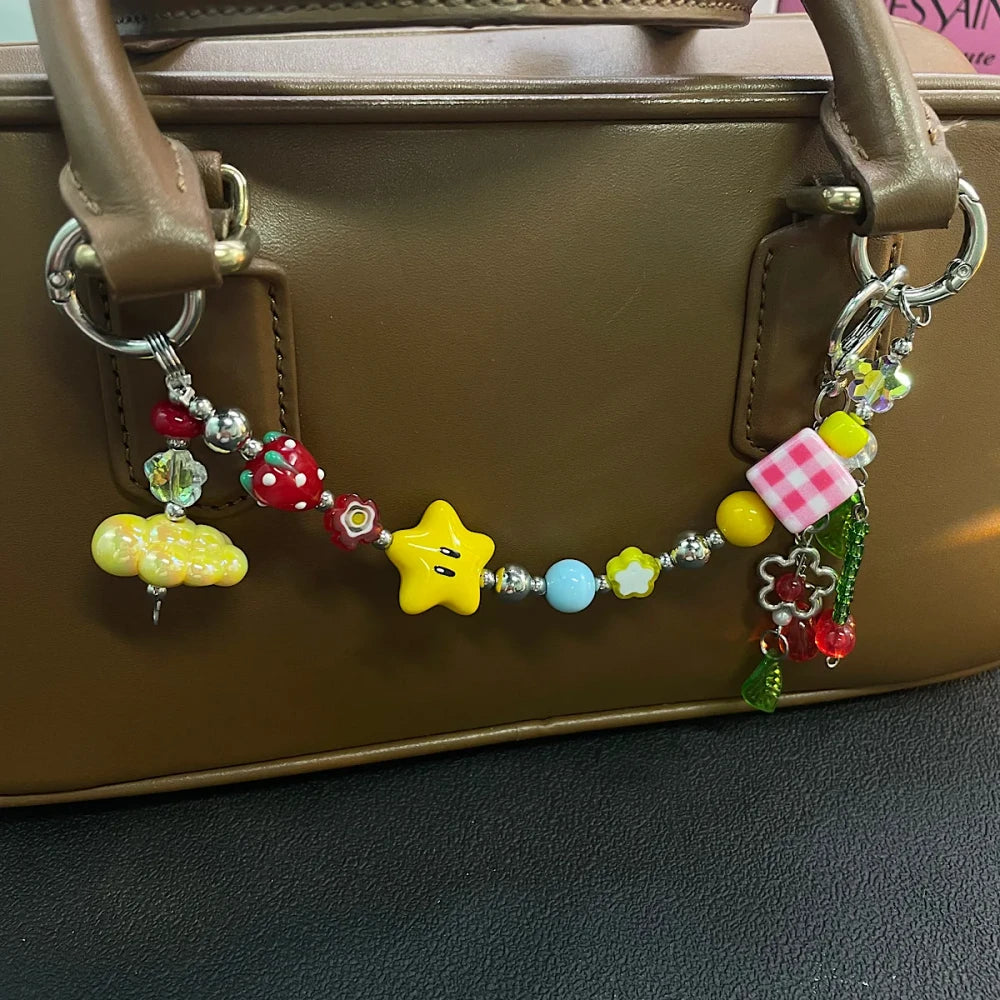 Colorful Beaded Clip-On Chain