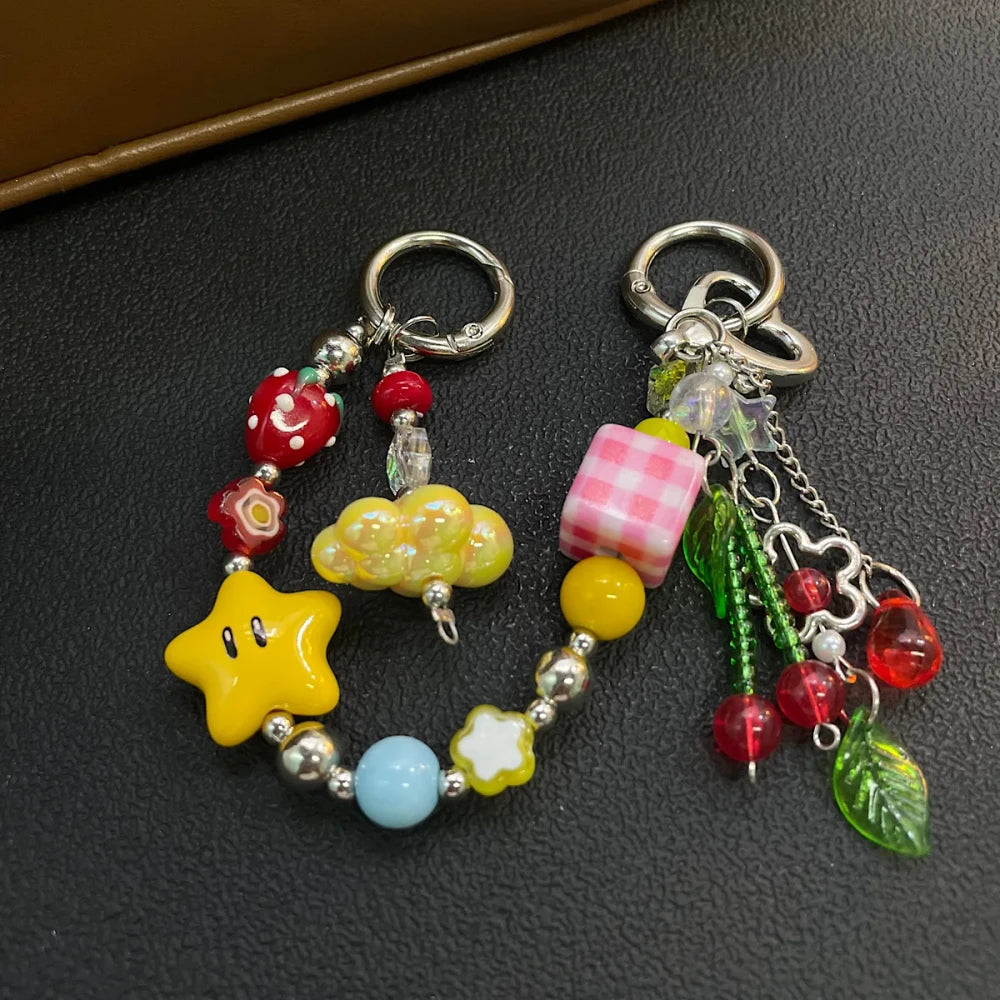 Colorful Beaded Clip-On Chain