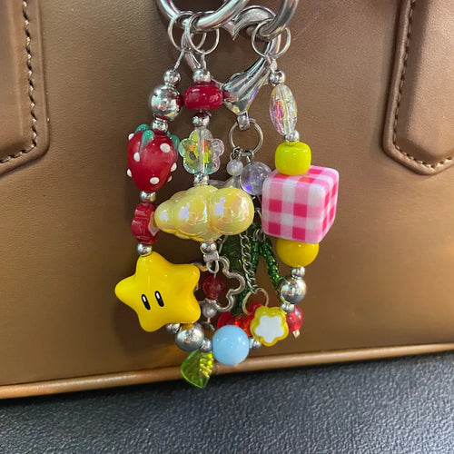 Colorful Beaded Clip-On Chain